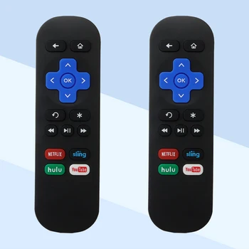 1 Пара Пультов дистанционного управления для телеприставки Roku TV 1 2 HD Netflix Sling Hulu Замена контроллера Кнопки быстрого доступа Прямое использование