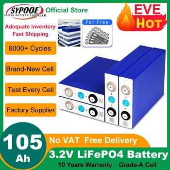 Батарея LiFePO4 3.2V 105AH 200Ah 280Ah 4/8/16шт DIY 12V 24V 48V литий-железофосфатная батарея, класс A, 6000 + циклов