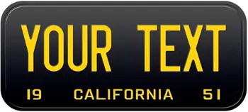 1951 Калифорния Старый винтаж Ретро США Номерной знак США