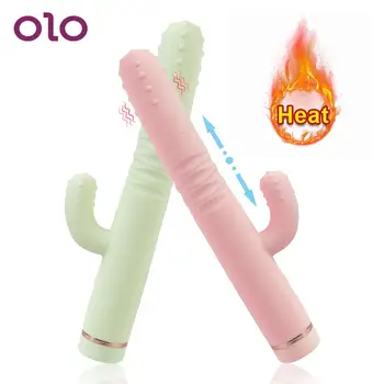 OLO G Spot Вибратор Секс-Игрушка для Женщин, Толкающий Массажер Клитора, 10*7 Скоростей, Вибрирующий Фаллоимитатор с Подогревом, Секс-Игрушки Для Взрослых